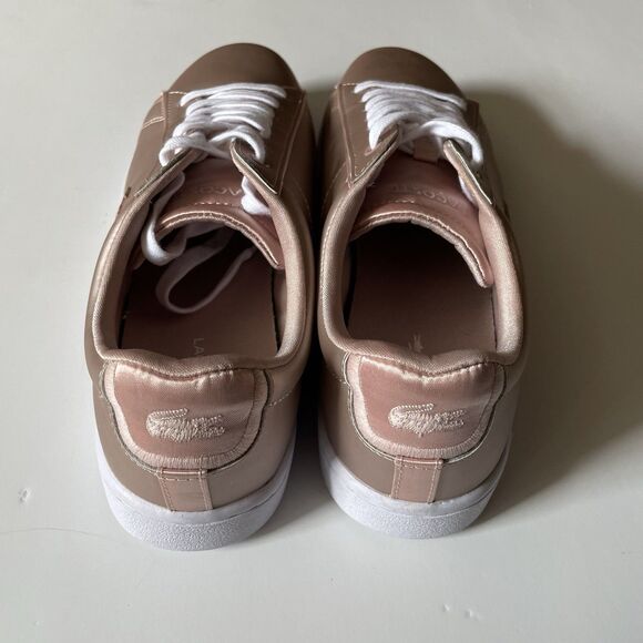 Lacoste Womens Carnaby EVO 118 7 SPW Metallic Pink White Sneaker Shoes Size 7.5 - Picture 3 of 8